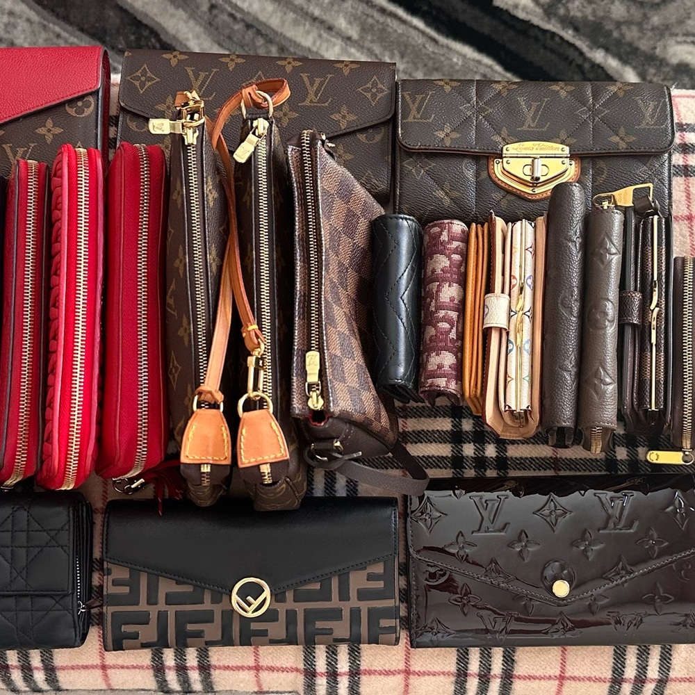 Louis Vuitton and Fendi Designer Wallets and Clutches